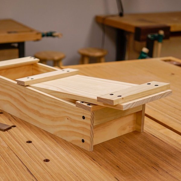 pine toolbox held with nails asfd austin school of furniture and design
