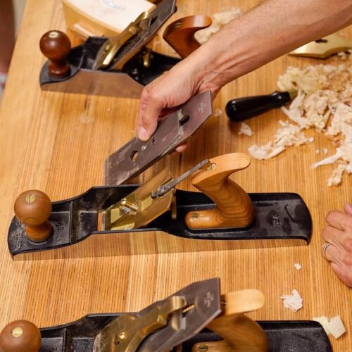 disassembled hand planes